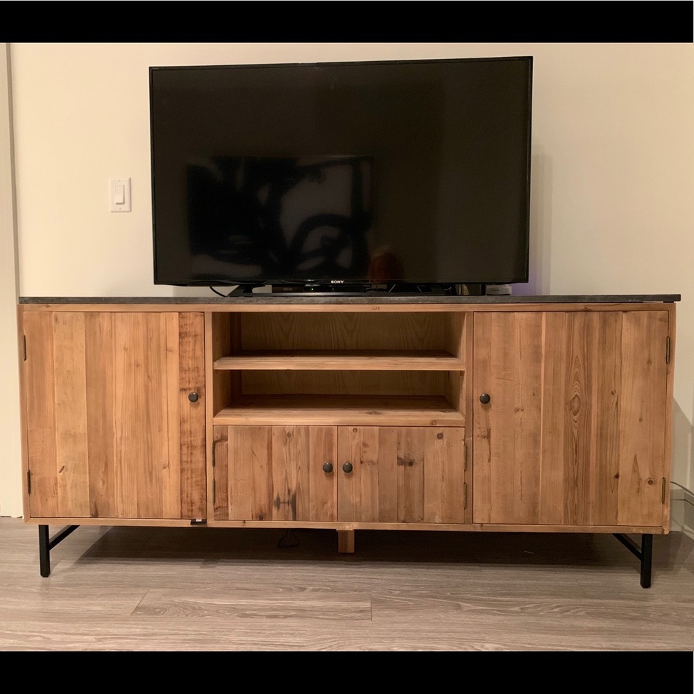 Natural Wood Media Console